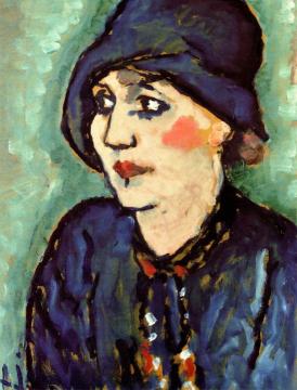 Woman in a Blue Hat Artwork by Alexej Jawlensky