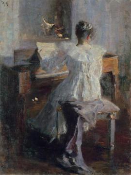 The Piano Lesson Artwork by Albert von Keller