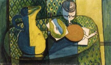 Pitcher, Sliced Pear, Glass Artwork by Georges Braque