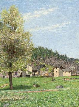 Village next to the Vigezzo valley Artwork by Carlo Fornara