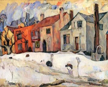 Winter Scene in Yonkers Artwork by Abraham A. Manievich