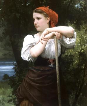 Faneuse Artwork by William Adolphe Bouguereau