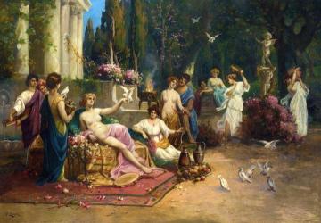Arcadian Spring Artwork by Hans Zatzka