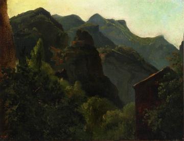 Side of the Valley of Saint-Fiincent (Auvergne) Artwork by Théodore Rousseau