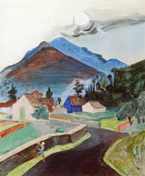 Nocturnal Landscape Artwork by Erich Heckel