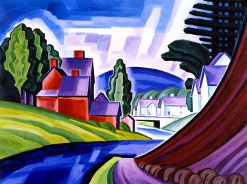 Space Motive - A New Jersey Valley (wharton) Artwork by Oscar Bluemner