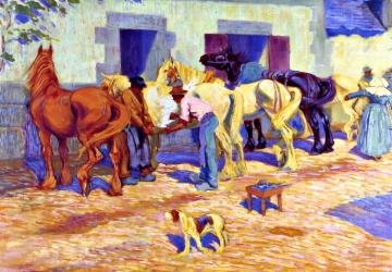 The Forge, Pont Aven Artwork by Robert Bevan