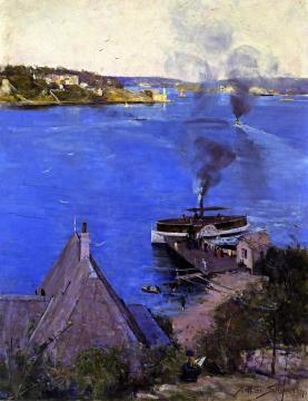 From McMahon's Point - Fare One Penny Artwork by Sir Arthur Streeton