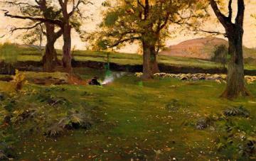 Alrededores de Olot Artwork by Joaquin Mir Trinxet