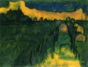 Marsh Landscape with Boathouse Artwork by Emil Nolde