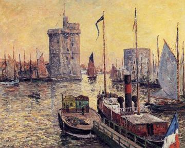 The Port of La Rochelle at Twilight Artwork by Maxime Maufra