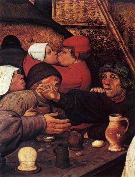 The Peasant Dance (detail) Artwork by Pieter Bruegel the Elder