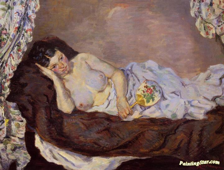 Reclining Nude Artwork by Armand Guillaumin