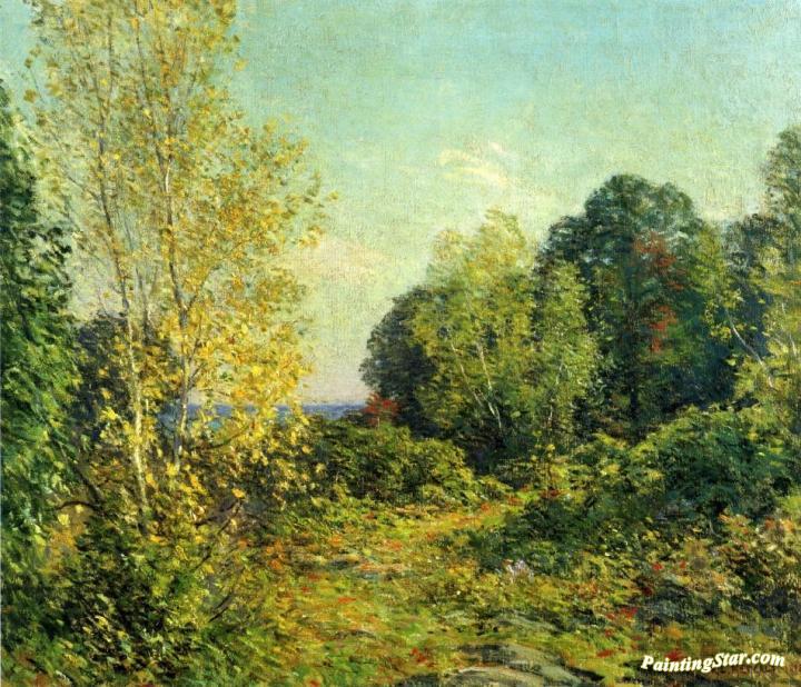 Approaching Autumn Artwork by Willard Leroy Metcalf