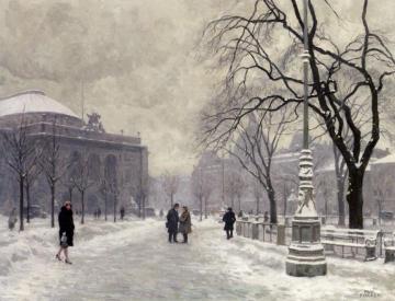 Kongens Nytorv, Copenhagen Artwork by Paul Gustave Fischer