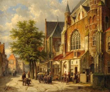 Dutch Cityscape Artwork by Willem Koekkoek