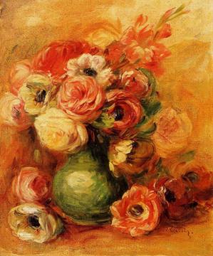 Flowers Artwork by Pierre Auguste Renoir