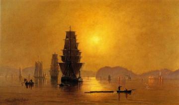 Smoky Sunrise, Astoria Harbor Artwork by Cleveland Rockwell