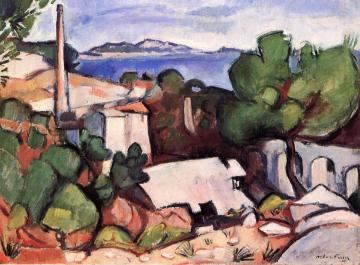 Landscape at Estaque Artwork by Emile-othon Friesz