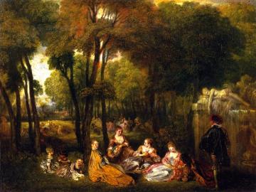 The Champs-Elysées Artwork by Jean-Antoine Watteau