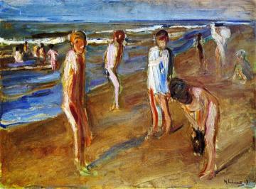 Bathers, Ogunquit Beach, Maine Artwork by Max Liebermann