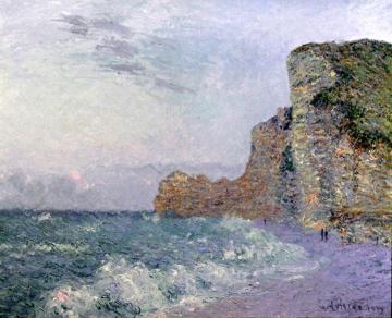 Cliffs in Normandy - Evening Artwork by Gustave Loiseau