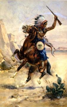 The Signal, Buffalo in Sight Artwork by Herman W. Hansen