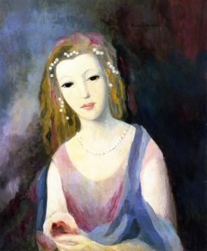 Girl With Flowers In Her Hair Artwork by Marie Laurencin