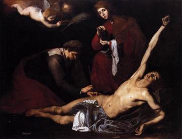 Saint Sebastian Tended by the Holy Women Artwork by Jusepe de Ribera