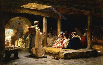 Cafe At Biskra, Algeria Artwork by Frederick Arthur Bridgman
