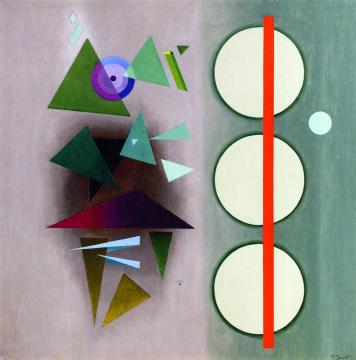 Red Staff Artwork by Rudolf Bauer