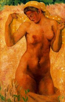 Grand Yellow Nu Artwork by Aristide Maillol