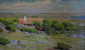 Seaside Cottage Artwork by Johan Krouthén