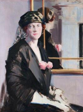 Pink and Gold Artwork by Francis Campbell Boileau Cadell