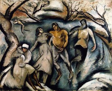 Ice Skaters Artwork by Emile-othon Friesz