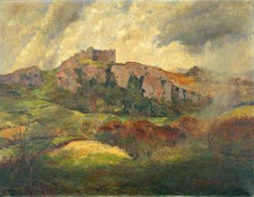 Carreg Cennen Castle Artwork by James Bolivar Manson
