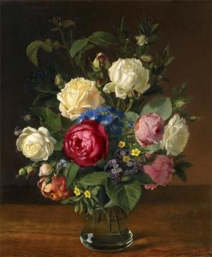 Still Life with Flowers Artwork by Otto Didrik Ottesen