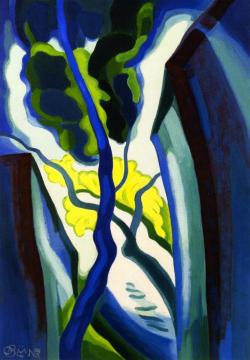 Moonlight On A Creek Artwork by Oscar Bluemner