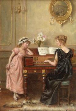 The Recital Artwork by George Goodwin Kilburne