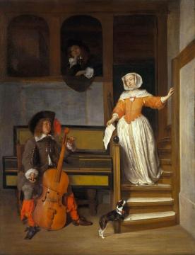 The Cello Player Artwork by Gabriel Metsu