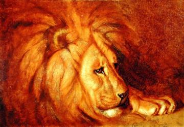 Lion at Rest Artwork by Abbott Handerson Thayer