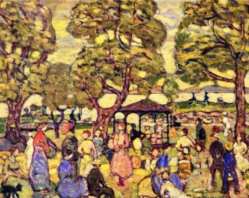 Landscape with Figures No. 2 Artwork by Maurice Prendergast