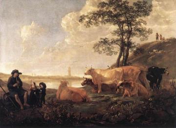 Landscape near Rhenen Artwork by Aelbert Cuyp