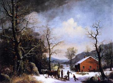 Winter Scene Artwork by George Henry Durrie