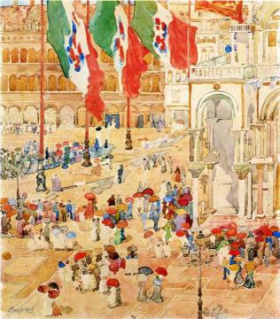 Piazza of St. Marks Artwork by Maurice Prendergast