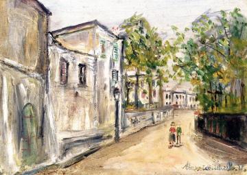 Rue Saint-Vincent in Montmartre Artwork by Maurice Utrillo