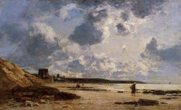 Trouville, Black Rocks Artwork by Eugène-Louis Boudin