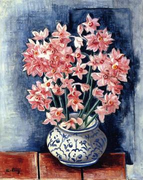 Vase of Narcissus Artwork by Moise Kisling