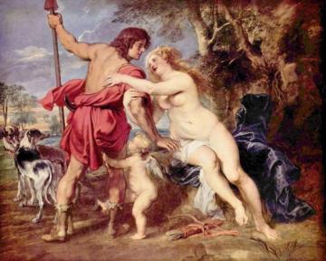 Venus and Adonis Artwork by Peter Paul Rubens