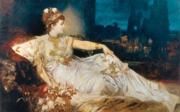 Charlotte Wolter Als Messalina Artwork by Hans Makart